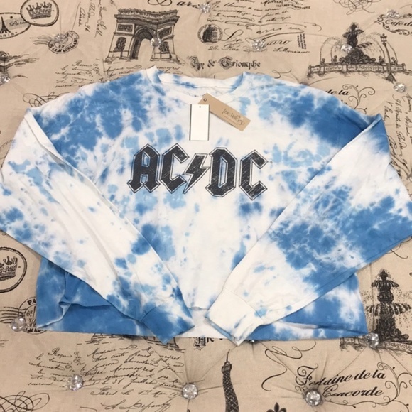 True Vintage Acdc Tie-Dye Top - Picture 2 of 4